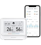 Inkbird IBS-TH5 WiFi Thermometer Hygrometer with Real Time Weather and Forecast, Electronic Ti...